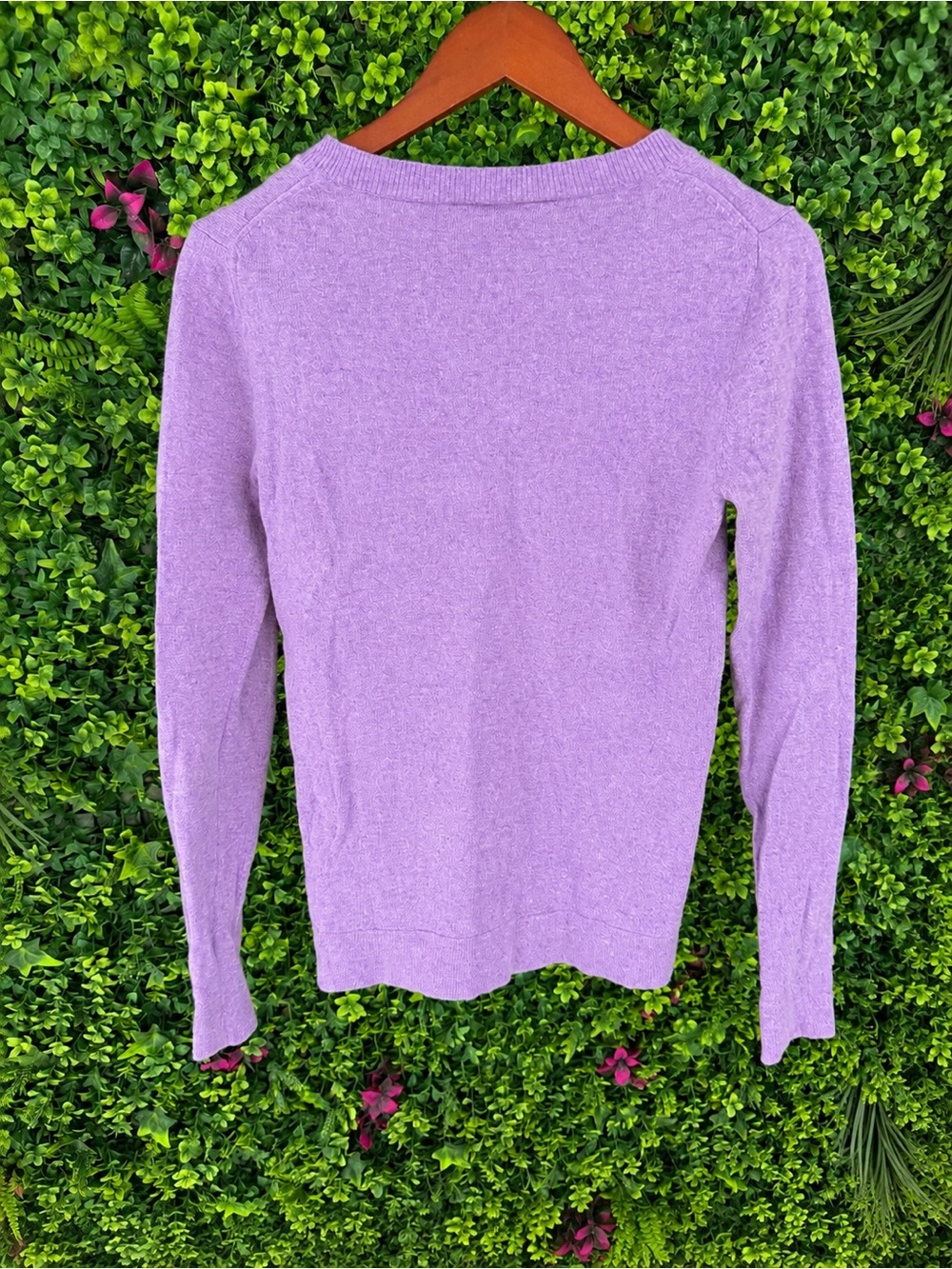 J.Crew Teddie Wool Cotton Blend Sweater XS Lavender Purple Crewneck Knit - Picture 6 of 7